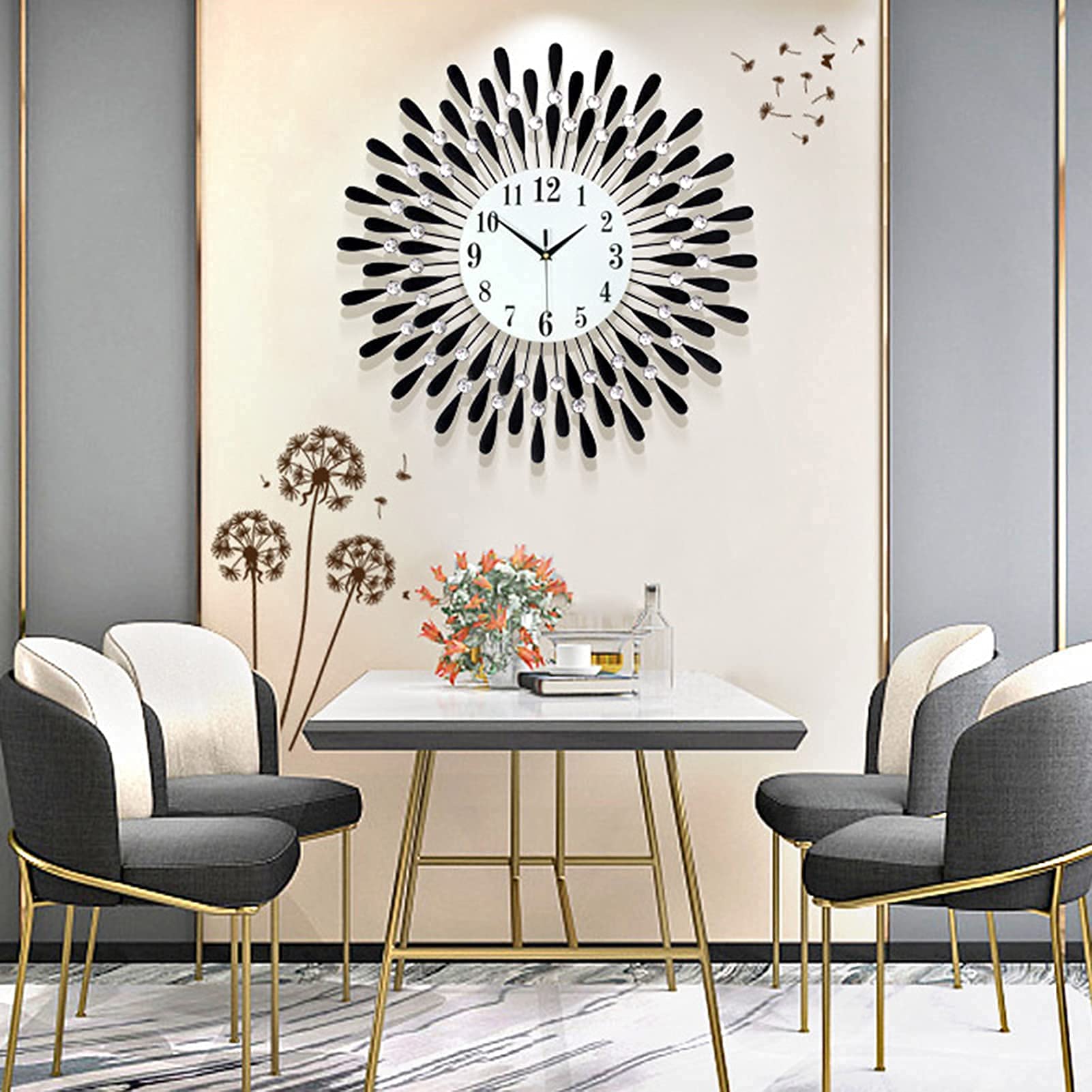 壁掛け時計 大型 スタークロック Amazon.co.jp: 壁掛け時計 大型金属製壁掛け時計、モダンな